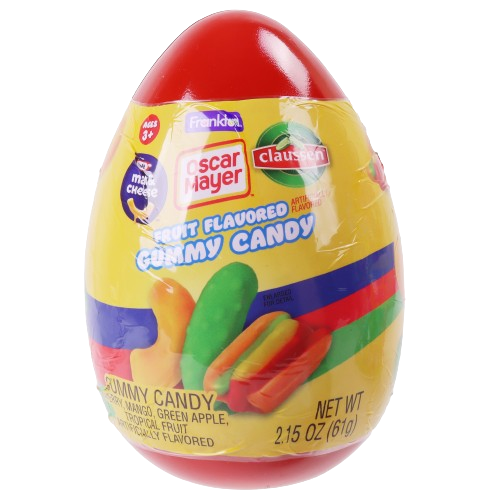 Frankford Kraft Heinz Oscar Mayer Assorted Gummy Candy Plastic Egg 2.15 oz.