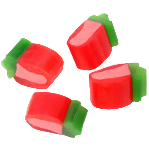 All City Candy Sugar Party Strawberry and Watermelon Mania Gummy Candy 6 oz. Bag- For fresh candy and great service, visit www.allcitycandy.com