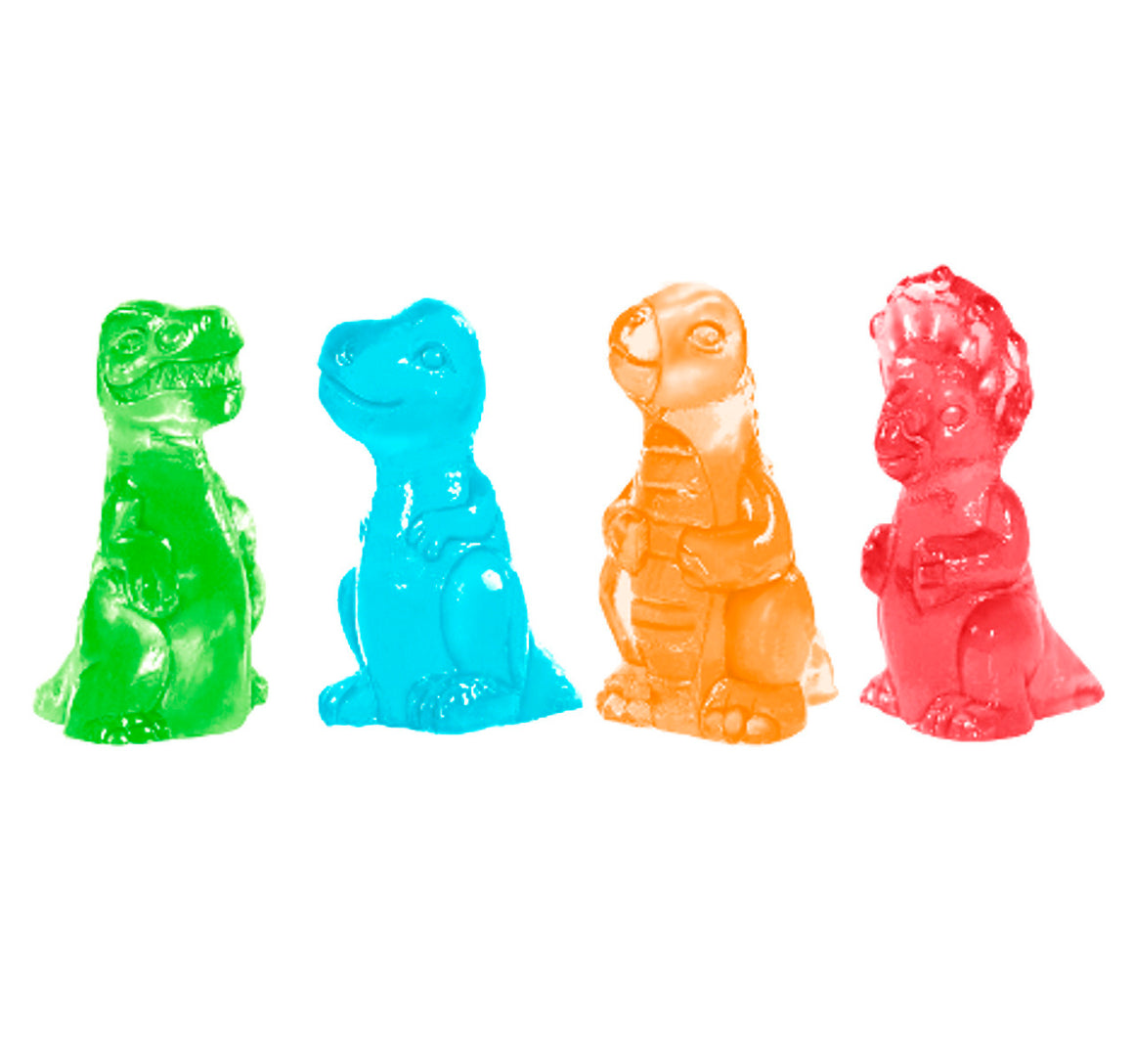 All City Candy 4D Gummy Dinosaurs 2.2 lb. Bulk Bag- For fresh candy and great service, visit www.allcitycandy.com