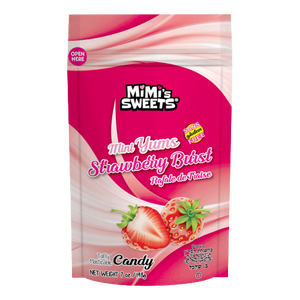 Mimi's Sweets Mini Yums Strawberry Burst Taffy 7 oz. Bag - For fresh candy and great service, visit www.allcitycandy.com