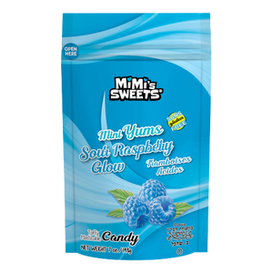 Mimi's Sweets Mini Yums Sour Raspberry Glow Taffy 7 oz. Bag
