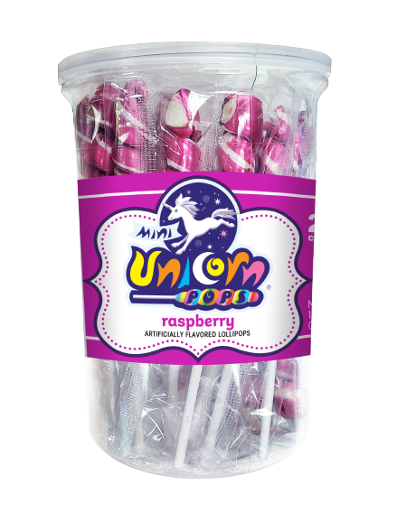 Dark Pink & White Raspberry Mini Unicorn Pop - 24 Count Tub - All City ...