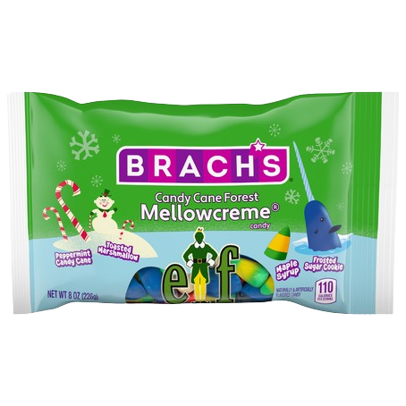 Brach's ELF Candy Cane Forest Mellowcreme Candy 8 oz. Bag  - For fresh candy and great service, visit www.allcitycandy.com