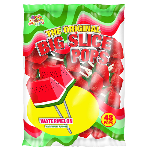 All City Candy Big Slice Pops Watermelon Lollipops - Bag of 48 Albert's Candy For fresh candy and great service, visit www.allcitycandy.com