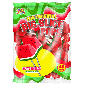 All City Candy Big Slice Pops Watermelon Lollipops - Bag of 48 Albert's Candy For fresh candy and great service, visit www.allcitycandy.com