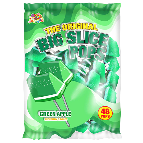 All City Candy Big Slice Pops Green Apple Lollipops - Bag of 48 Albert's Candy For fresh candy and great service, visit www.allcitycandy.com