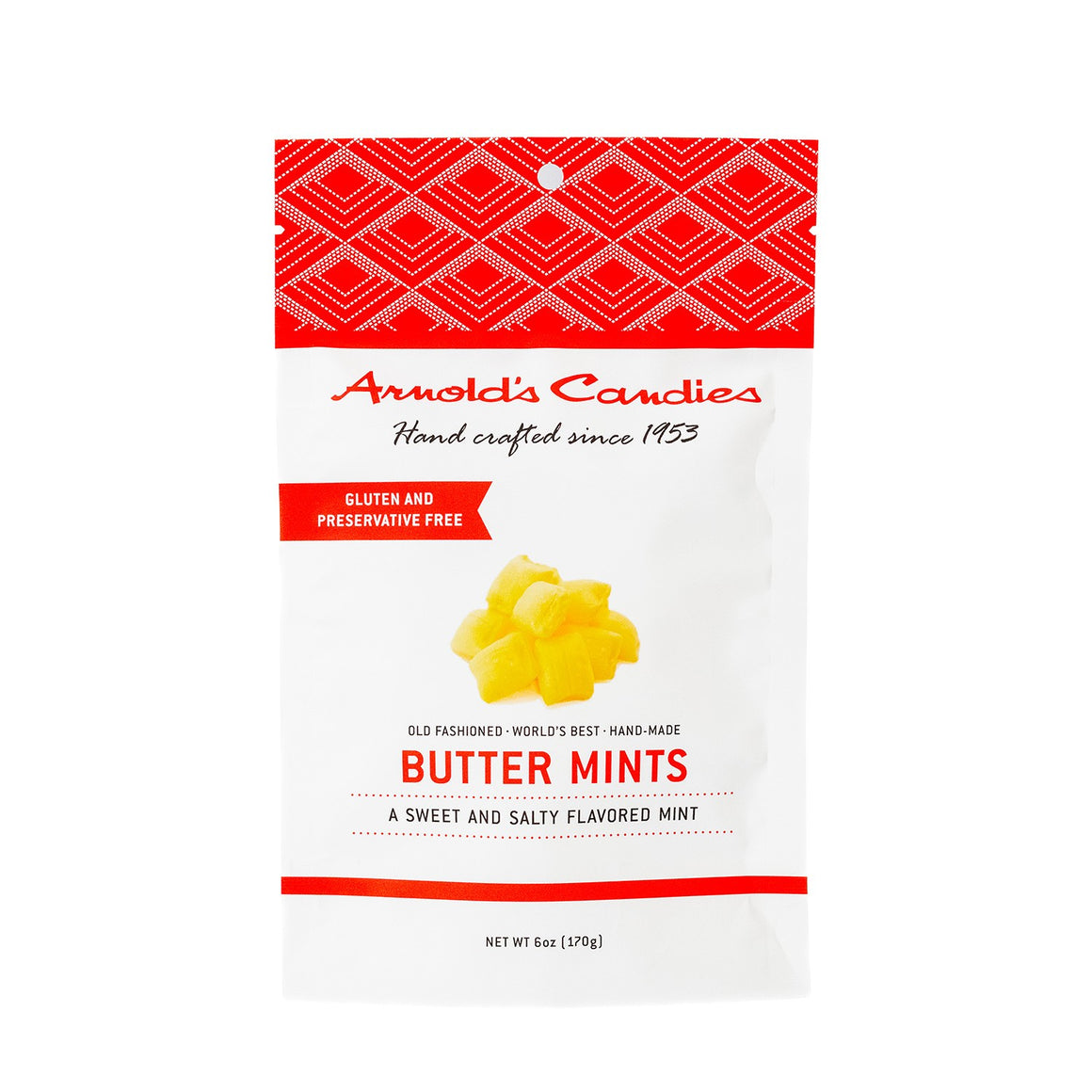 Arnold's Candies Butter Mints 6 oz. Bag www.allcitycandy for delicious fresh candy treats