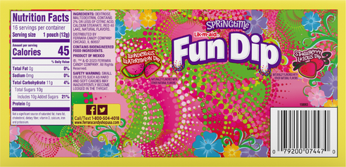 Lik-m-aid Springtime Fun Dip 16 Count 6.88 oz. Box - All City Candy