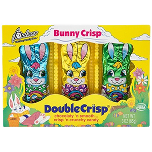 Palmer Bunny Crisp 3 Count Foil Wrapped Bunny 3 oz. Box - Visit www.allcitycandy.com for great candy, service and delicious treats.