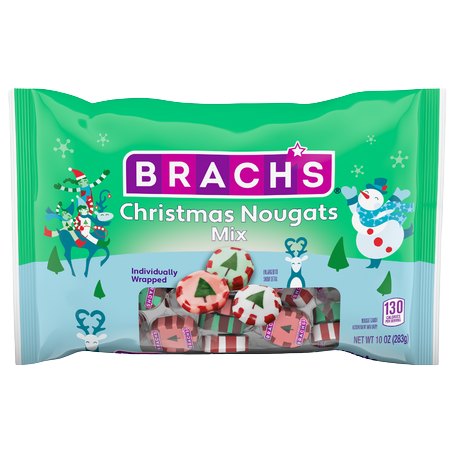 All City Candy Brach's Christmas Nougats Mix - 10-oz. Bag For fresh candy and great service, visit www.allcitycandy.com