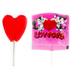 Luv Pops Cherry Heart Lollipop 20 Count 12 oz. Bag