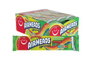 All City Candy Airheads Xtremes Rainbow Berry Candy Belts - 2-oz. Pack For fresh candy and great service visit www.allcitycandy.com