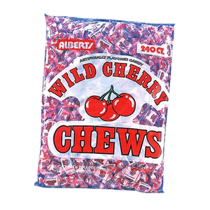 All City Candy Albert's Wild Cherry Chews Candy - 240 Piece Bag Chewy Albert's Candy For fresh candy and great service, visit www.allcitycandy.com