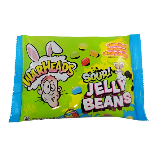 Warheads Easter Sour Jelly Beans 10 oz. Bag - Visit www.allcitycandy.com for great candy and delicious treats!