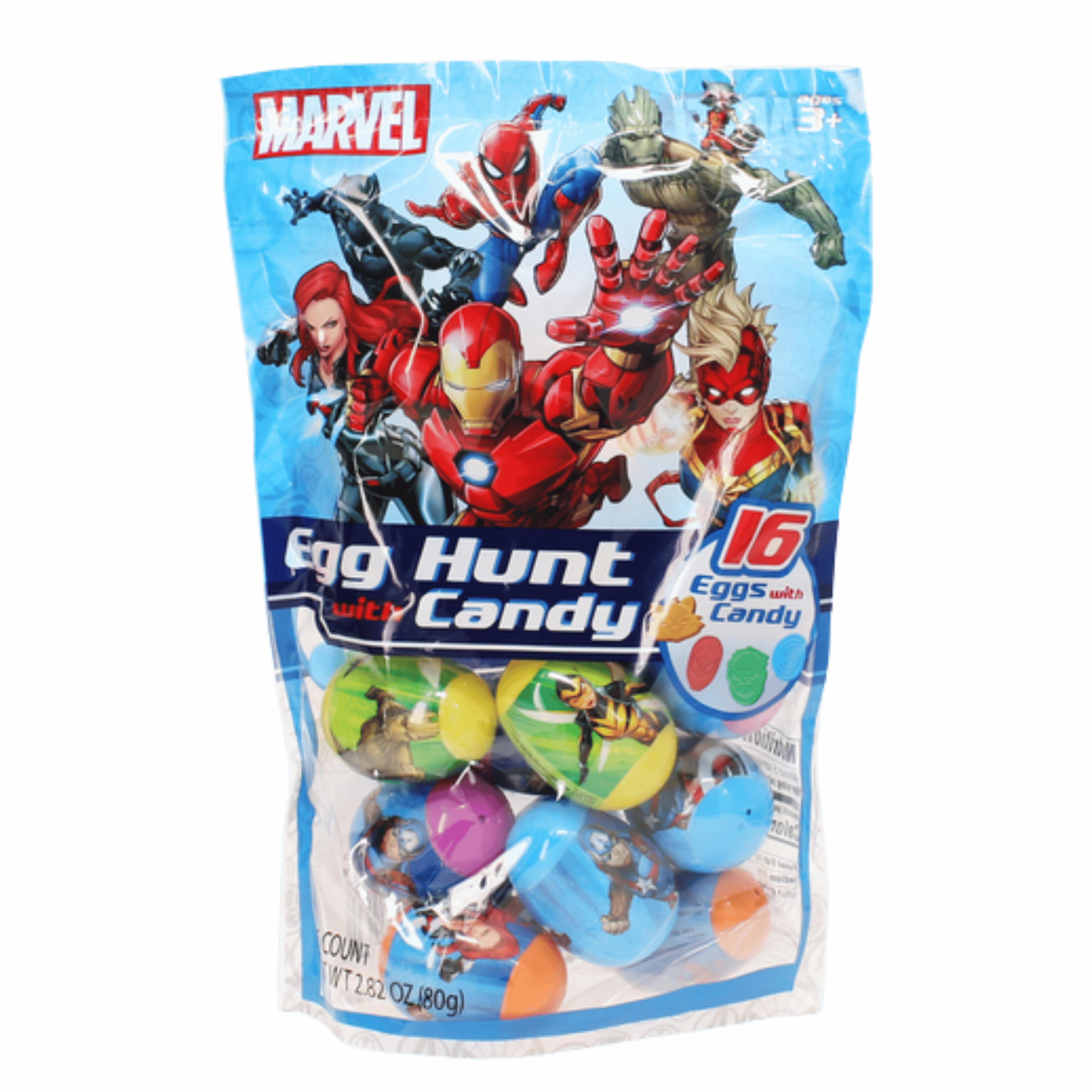 All City Candy Plastic Eggs filled with Candy - 16 Piece Bag Marvel Frankford Candy For fresh candy and great service, visit www.allcitycandy.com