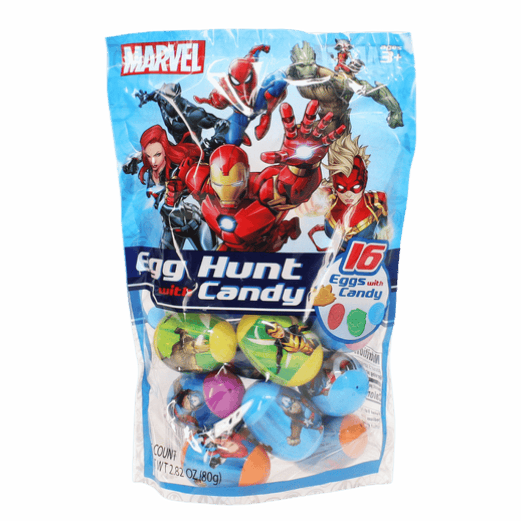 All City Candy Plastic Eggs filled with Candy - 16 Piece Bag Marvel Frankford Candy For fresh candy and great service, visit www.allcitycandy.com