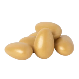 Gold Jordan Almonds 1 lb. Bulk Bag - Visit www.allcitycandy.com for great candy and delicious treats!