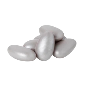 Silver Jordan Almonds 1 lb. Bulk Bag - Visit www.allcitycandy.com for great candy and delicious treats!