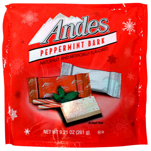 Andes Peppermint Bark 9.21 oz. Bag - For fresh candy and great service, visit www.allcitycandy.com