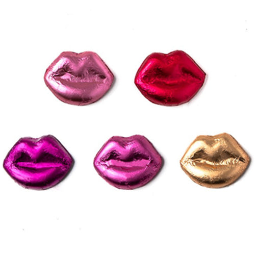 Assorted  Color Foil Wrapped Milk Chocolate Lips 