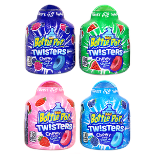 Bazooka Assorted Baby Bottle Pop Twisters 3.6 oz. - Visit www.allcitycandy.com for great candy, service and delicious treats.