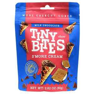 Tiny Bites S'more Cream Waffle Cones 2.82 oz. Bag - Visit www.allcitycandy.com for great candy, service and delicious treats