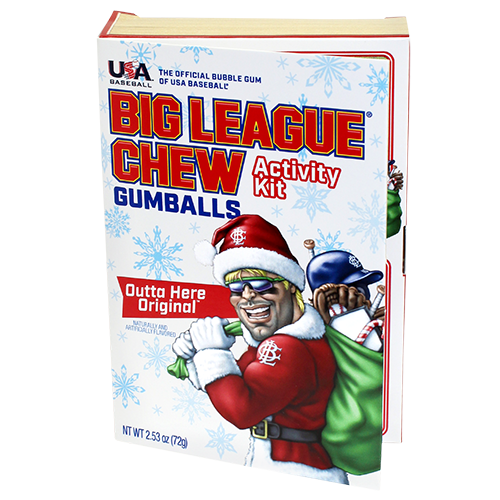 Big League Chew Holiday Gumballs Activity Book 2.53 oz. - Visit www.allcitycandy.com for great candy, service and delicious treats.