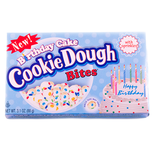 All City Candy Birthday Cake Cookie Dough Bites - 3.1-oz. Theater Box Taste of Nature Inc. For fresh candy and great service, visit www.allcitycandy.com
