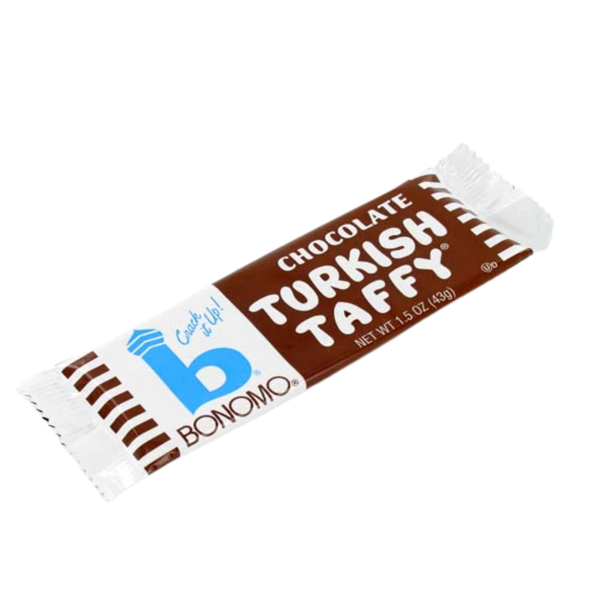 All City Candy Bonomo Chocolate Turkish Taffy Candy Bar 1.5 oz. Taffy Warrell Classic Company 1 Bar For fresh candy and great service, visit www.allcitycandy.com