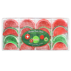 Boston Fruit Slices Holiday 8 oz. Tray - Visit www.allcitycandy.com for great candy, service and delicious treats.
