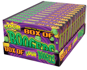 All City Candy Sour Box of Boogers Gummi Candy 3 oz. Box- For fresh candy and great service, visit www.allcitycandy.com