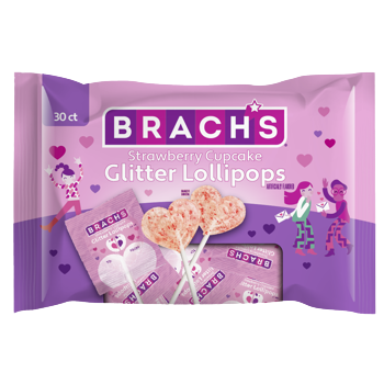 Brach's Strawberry Cupcake Glitter Lollipops 13.7 oz. Bag