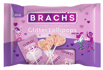 Brach's Strawberry Cupcake Glitter Lollipops 13.7 oz. Bag