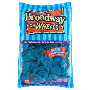 Gerrit's Broadway on Wheels Blue Raspberry 4.4 lb. Bulk Bag - Visit www.allcitycandy.com for great candy, service and delicious treats.
