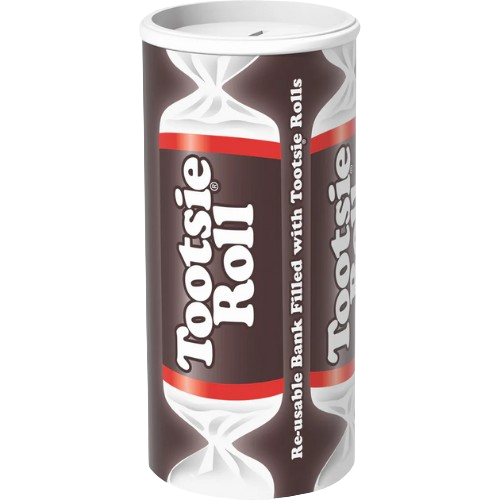 Tootsie Roll Original Bank 5.7 oz. - Visit www.allcitycandy.com for great candy, service and delicious treats!