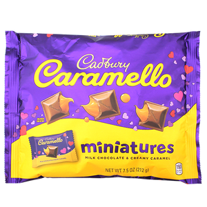 Cadbury Valentine's Caramello Miniatures 7.5 oz. Bag - Visit www.allcitycandy.com for great candy, service and delicious treats.
