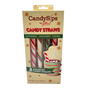 Gilliam Candy Sips Assorted Candy Straws 8 count 6.4 oz. Box
