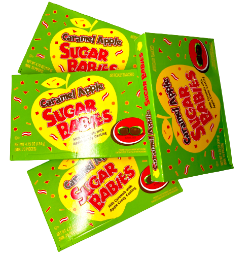 Caramel Apple Sugar Babies 4.75 oz. Theater Box - All City Candy Caramel Apple Sugar Babies 4.75 oz. Theater Box - All City Candy