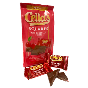 Cella's Milk Chocolate Cherry Squares 7.9 oz. Bag www.allcitycandy.com for fresh and delicious sweet candy treats