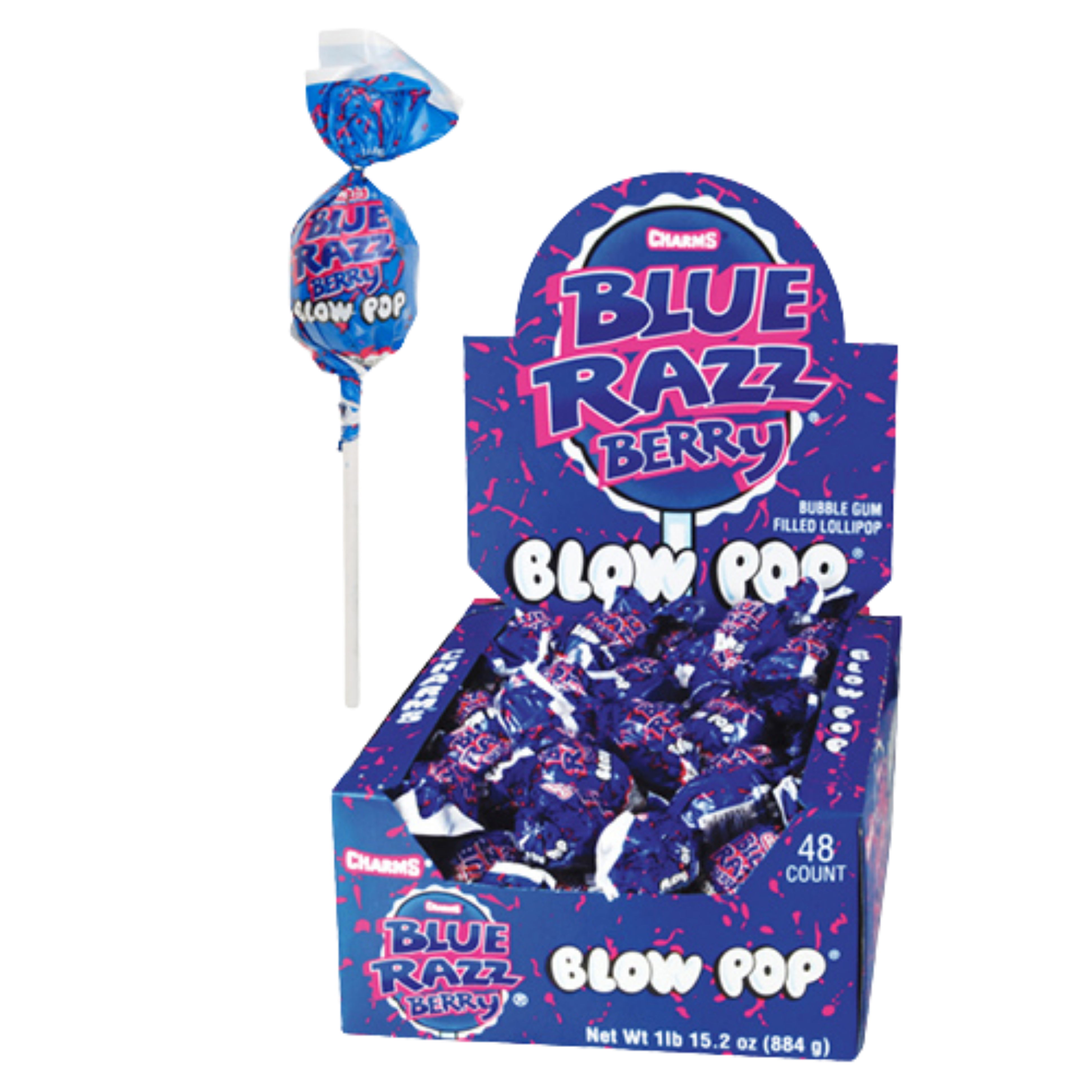 Charms Blue Razz Berry Blow Pop Lollipops - All City Candy Charms Blue Razz Berry Blow Pop Lollipops - All City Candy