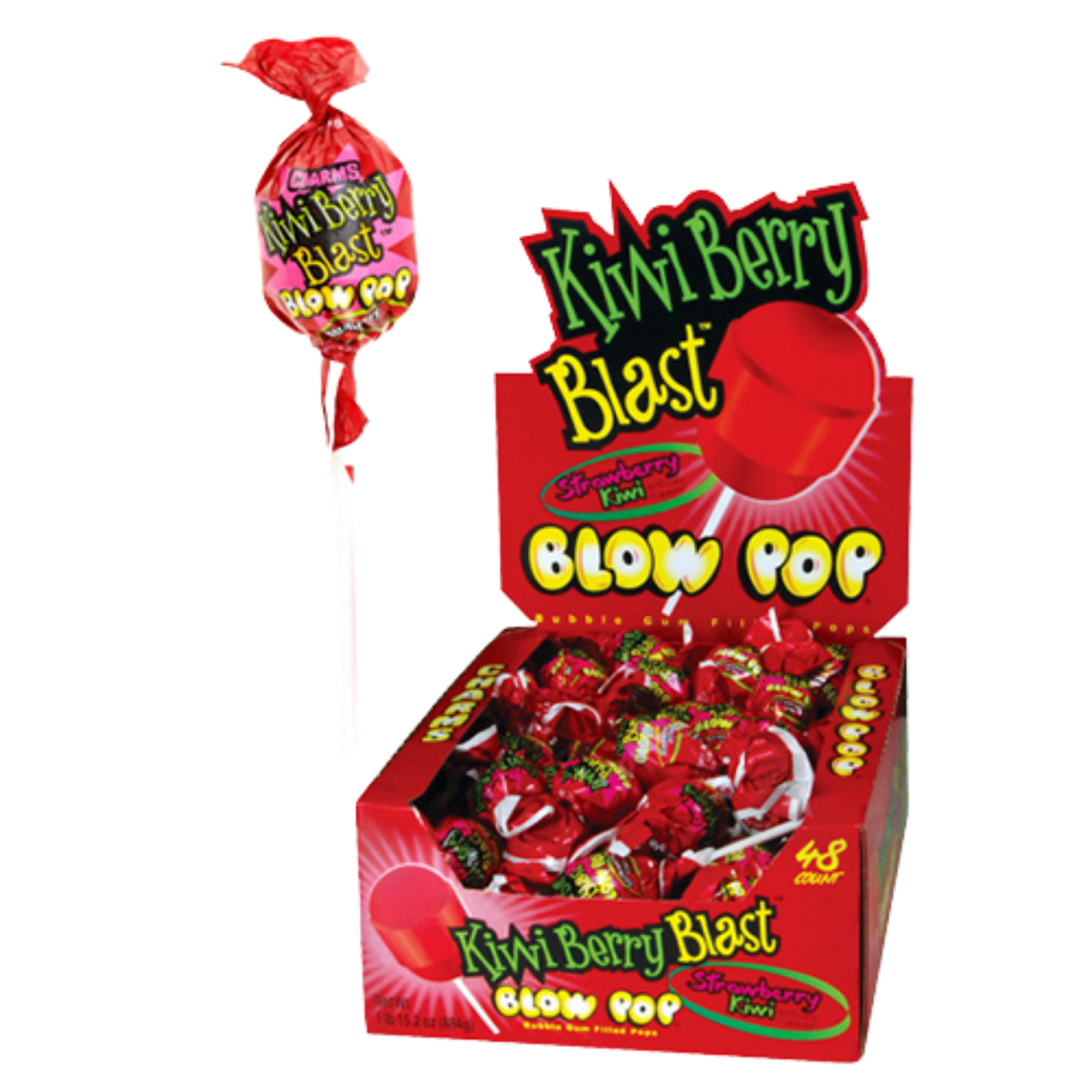 All City Candy Charms Kiwi Berry Blast Blow Pop Lollipops  For fresh candy and great service, visit www.allcitycandy.com