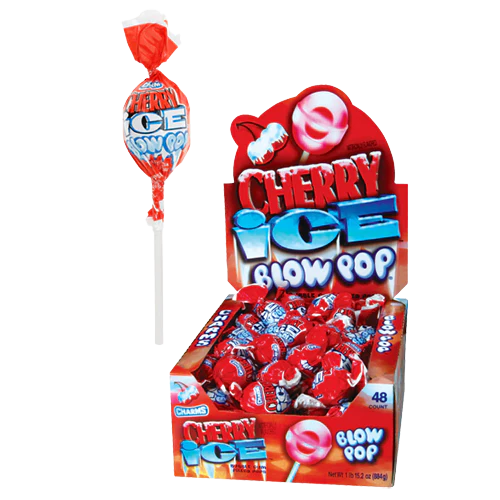 Charms Cherry Ice Blow Pop Lollipops All City Candy