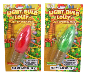 All City Candy Christmas Light Bulb Lolly Candy Pop 0.42 oz. Albert's Candy For fresh candy and great service, visit www.allcitycandy.com