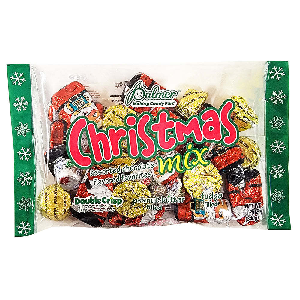 Bag of Palmer Christmas mix candy with colorful packaging on a white background