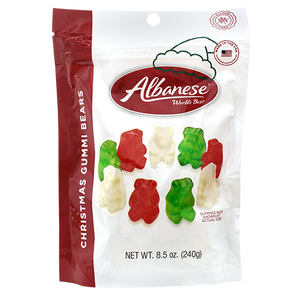 Albanese Christmas Gummi Bears 8.5 oz. Bag - Discover www.allcitycandy.com for bulk candy, chocolates, gummies & seasonal sweets. Perfect for parties, gifts & everyday treats—shop your favorites now!