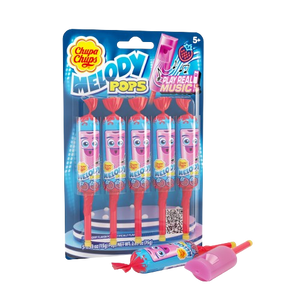 Chupa Chups Melody Pops Pack of 5 Strawberry 2.65 oz. - For fresh candy and great service, visit www.allcitycandy.com
