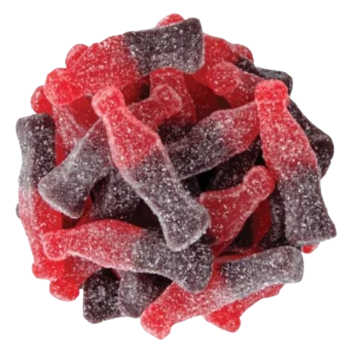 Clever Candy Gummy Sour Cherry Cola Bottle 1 lb. Bulk Bag - Visit www.allcitycandy.com for great candy and delicious treats!