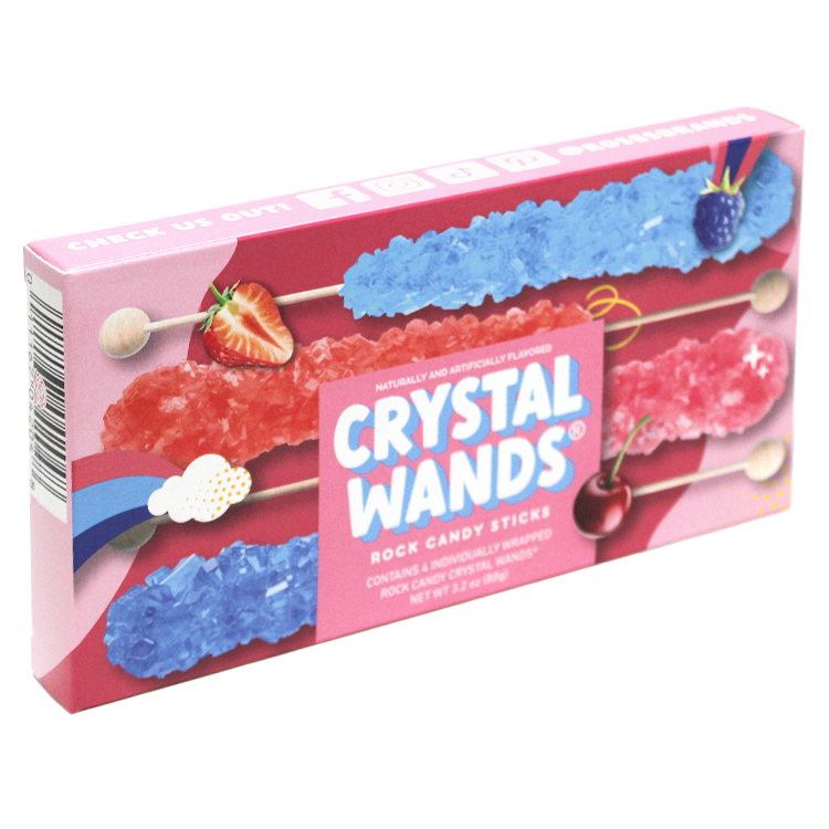 For fresh candy and great service, visit www.allcitycandy.com - Roses Brand Crystal Wands Assorted Sticks 3.2 oz. Theater Box