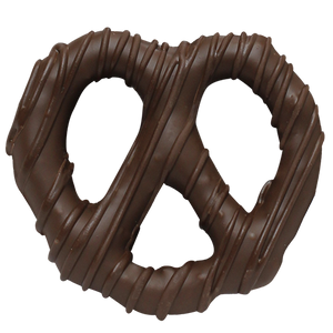 Dark Chocolate Hand Dipped Pretzel Twists 12 pc. Tube - Visit www.allcitycandy.com for great candy, service and delicious treats.
