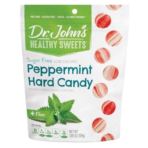 Dr. John's Sugar Free Peppermint Hard Candy 3.85 oz. Bag